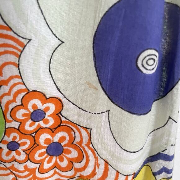 Vintage Adini S Groovy Floral Mini Dress India Cotton Y2K Psychedelic Boho - Picture 8 of 8